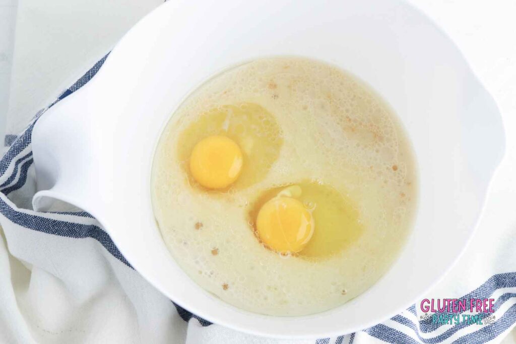 add eggs to chocolate cake batter