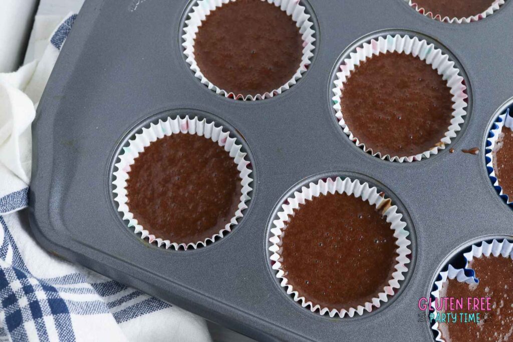 fill cupcake liners with batter