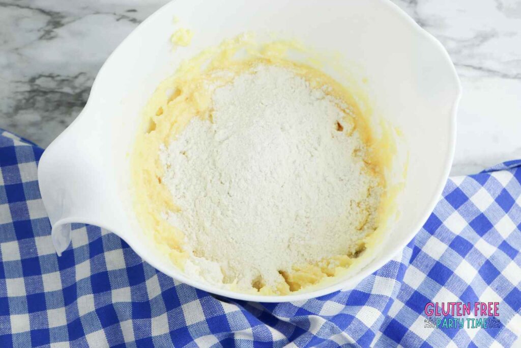 mix in gluten free flour