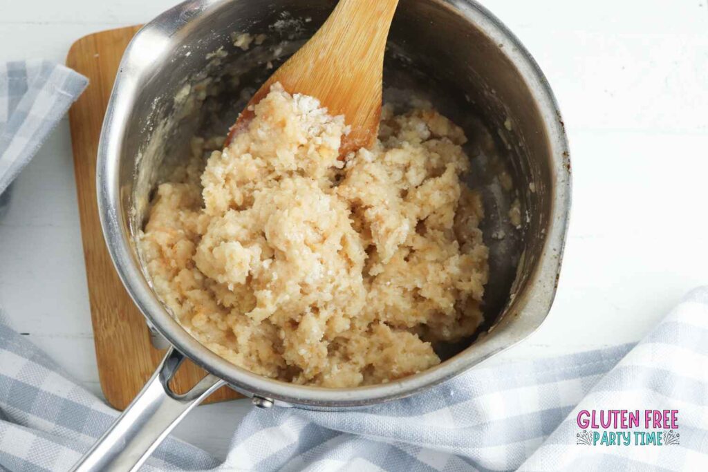 stir in gluten free flour